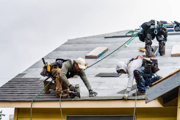 Professional Emergency Roof Repair technician working in Hershey, PA